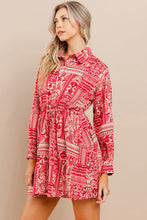 Load image into Gallery viewer, Printed Button Down Dress
