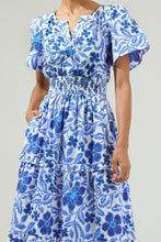 Load image into Gallery viewer, Celeste Floral Palmer Poplin Tiered Maxi Dress
