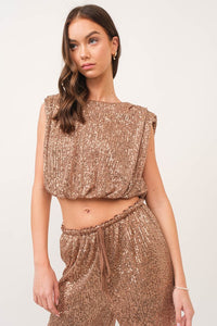 Sequin Crop Top