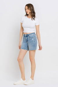 High Rise Midi Shorts