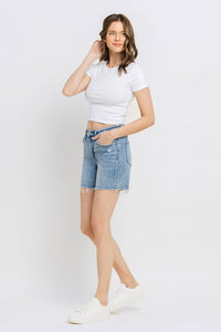 High Rise Midi Shorts