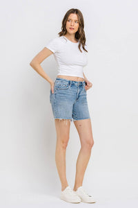 High Rise Midi Shorts