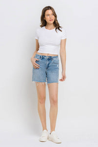 High Rise Midi Shorts