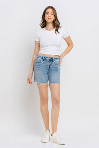 High Rise Midi Shorts