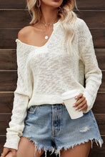 Load image into Gallery viewer, Loose Off Shoulder Knit Crochet Casual Sweater Top
