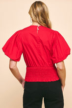 Load image into Gallery viewer, Short Sleeve Woven Blouse
