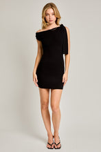 Load image into Gallery viewer, Asymmetrical Shoulder Sweater Dress
