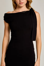 Load image into Gallery viewer, Asymmetrical Shoulder Sweater Dress
