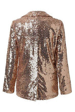 Load image into Gallery viewer, Sequin Metallic Long Sleeve Coat
