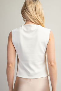 Meghan Sleeveless Mock Neck Knit Top