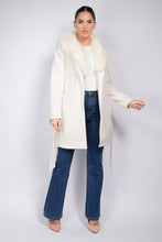 Load image into Gallery viewer, Faux Fur Sash Belted Coat
