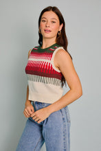 Load image into Gallery viewer, Crew Neck Geo Ethnic Graphic Sweater Vest
