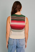 Load image into Gallery viewer, Crew Neck Geo Ethnic Graphic Sweater Vest
