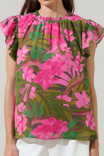 Load image into Gallery viewer, Dandi Floral Veda Cap Sleeve Top
