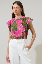 Load image into Gallery viewer, Dandi Floral Veda Cap Sleeve Top
