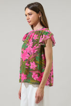 Load image into Gallery viewer, Dandi Floral Veda Cap Sleeve Top
