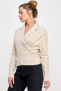 Fine Gauge Wrap Sweater