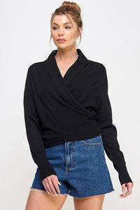 Fine Gauge Wrap Sweater