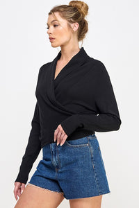 Fine Gauge Wrap Sweater