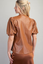 Load image into Gallery viewer, Split Neckline With Puff Sleeves Top
