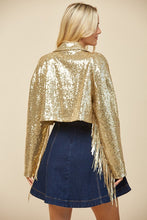 Load image into Gallery viewer, Sequins Fringed Blazer
