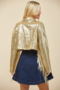 Sequins Fringed Blazer