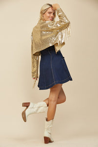 Sequins Fringed Blazer