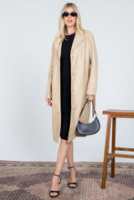 Load image into Gallery viewer, Luxurious Faux Leather Trench Coach With Belt
