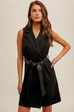 Load image into Gallery viewer, Leather Belt Suede Longline Vest Dress
