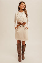 Load image into Gallery viewer, Leather Belt Suede Longline Vest Dress
