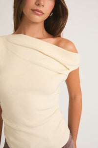 Asymmetrical Neck Sweater Top