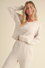 Load image into Gallery viewer, Brushed Hacci Long Sleeve V Neck Top
