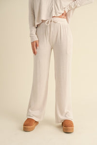 Soft Brushed Hacci Wide Leg Pants