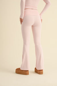 Soft Knit Foldover Flare Pants