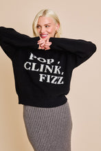 Load image into Gallery viewer, Pop, Clink, Fizz Novelty Pullover Sweater
