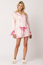 Load image into Gallery viewer, Satin Nutcracker Prints Shirt and Short PJ Set
