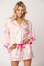 Load image into Gallery viewer, Satin Nutcracker Prints Shirt and Short PJ Set
