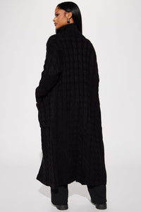 Cable Knit Long Duster