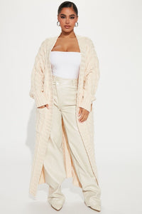 Cable Knit Long Duster