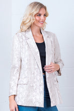 Load image into Gallery viewer, Snake Print Double Breasted Boyfriend Blazer
