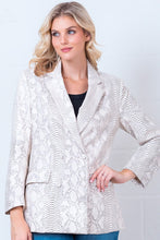 Load image into Gallery viewer, Snake Print Double Breasted Boyfriend Blazer
