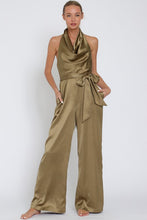 Load image into Gallery viewer, Cowl Neck Waist Belted Jumpsuit
