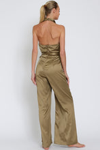 Load image into Gallery viewer, Cowl Neck Waist Belted Jumpsuit
