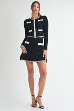 Load image into Gallery viewer, Contrast Ribbed Knit Mini Skirt
