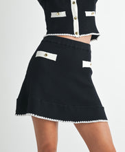 Load image into Gallery viewer, Contrast Ribbed Knit Mini Skirt
