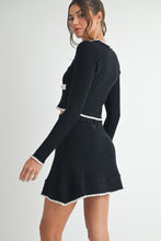 Load image into Gallery viewer, Contrast Ribbed Knit Mini Skirt

