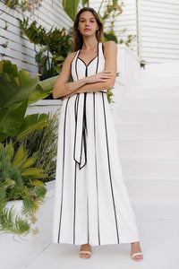 Contrasting Halter Jumpsuit
