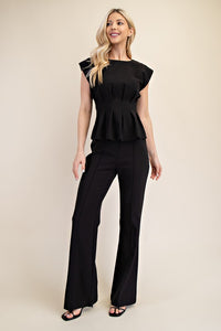 Flared High-waisted Pants