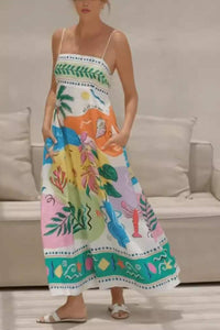 Positioning Sling Sleeveless Large Swing Dress