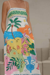 Positioning Sling Sleeveless Large Swing Dress